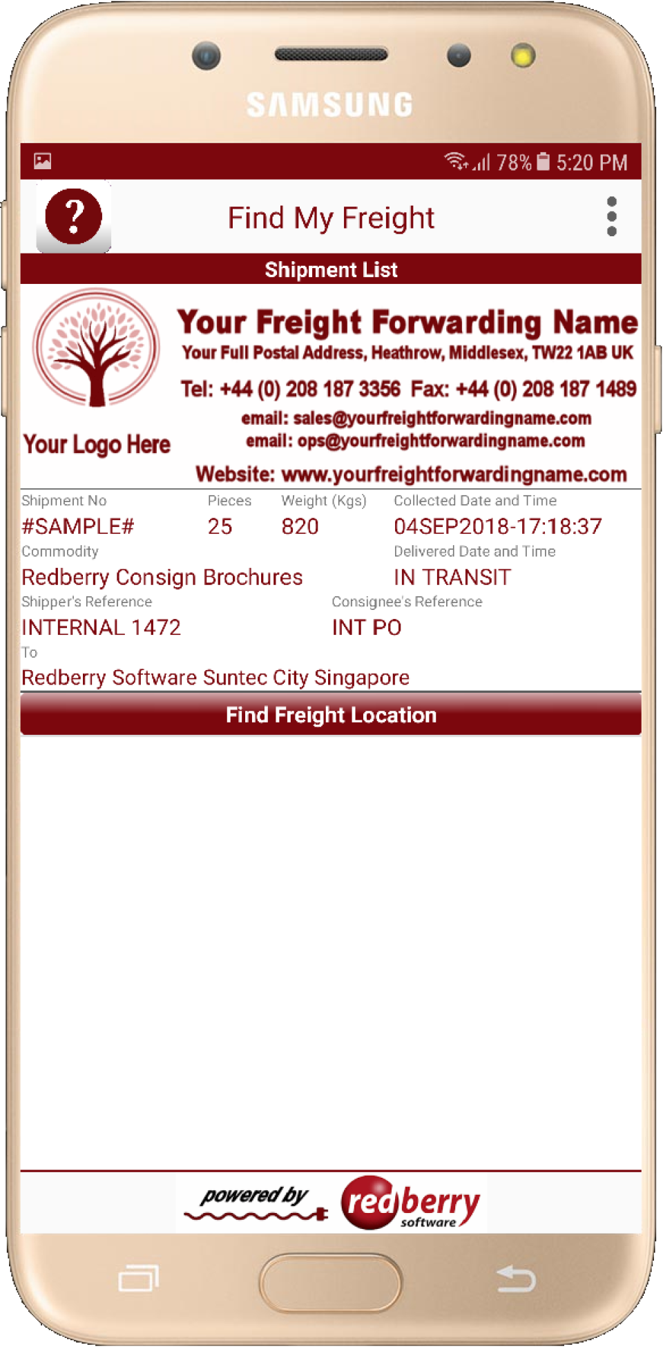 screenshot of RedBerry Global